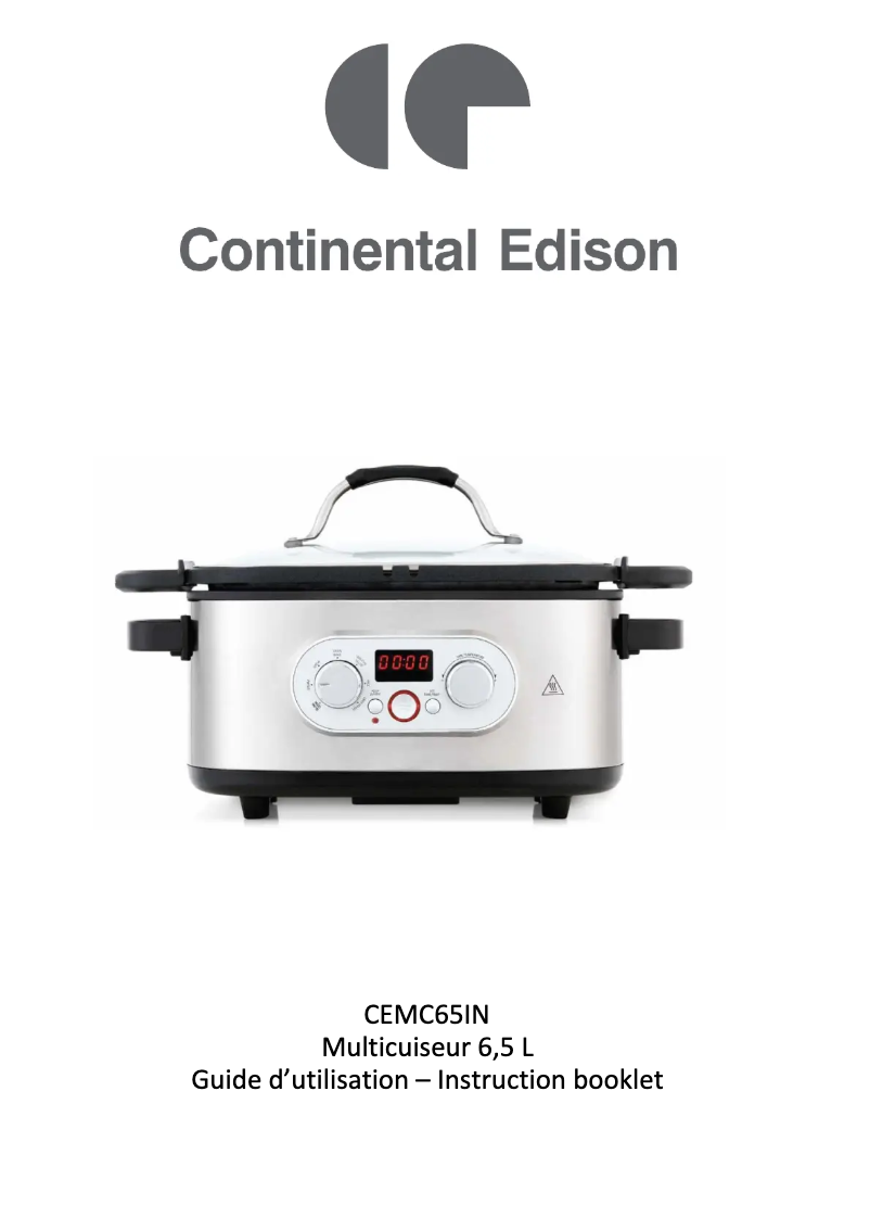 Page n°1 - Manuel utilisateur Continental Edison CEMC65IN