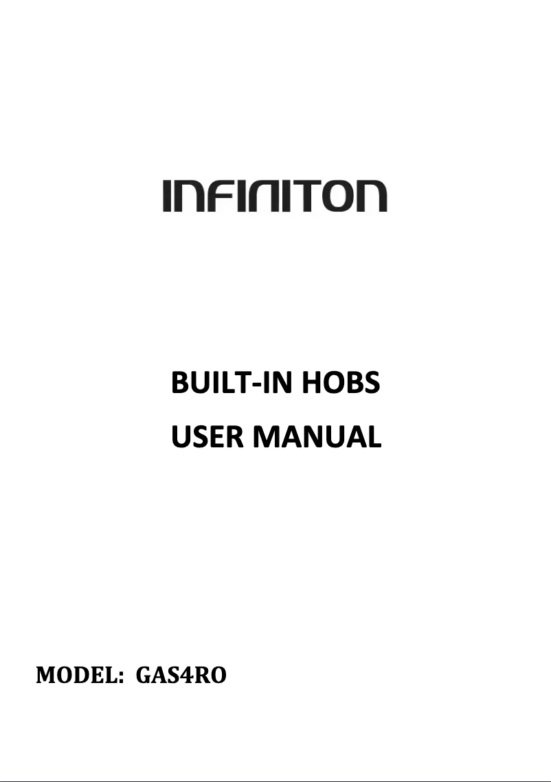 Page 1 de la notice Manuel utilisateur Infiniton GAS4RO