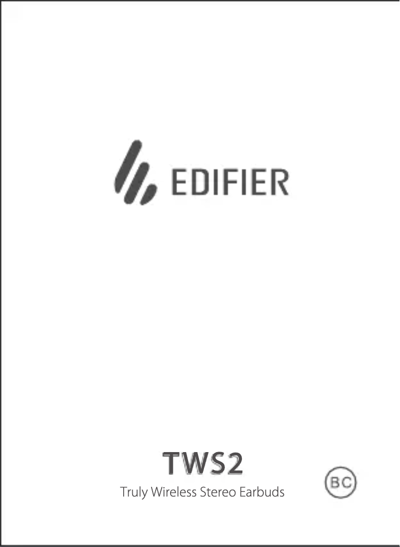 Page n°1 - Manuel utilisateur Edifier TWS2