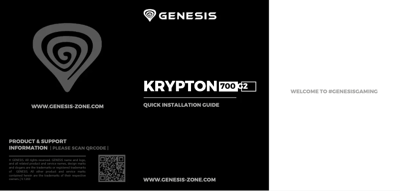 Página 1 del manual Manual de usuario Genesis Krypton 700 G2