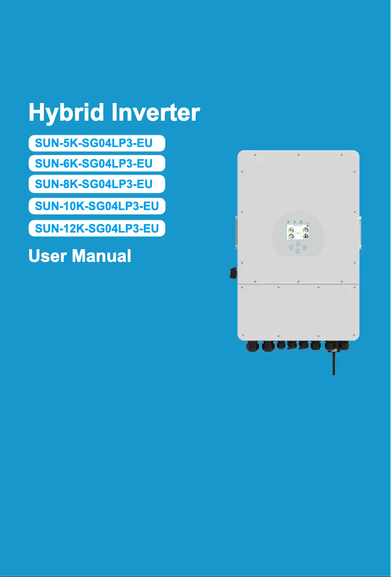 Page 1 de la notice Manuel utilisateur V-TAC SUN-8K-SG04LP3-EU