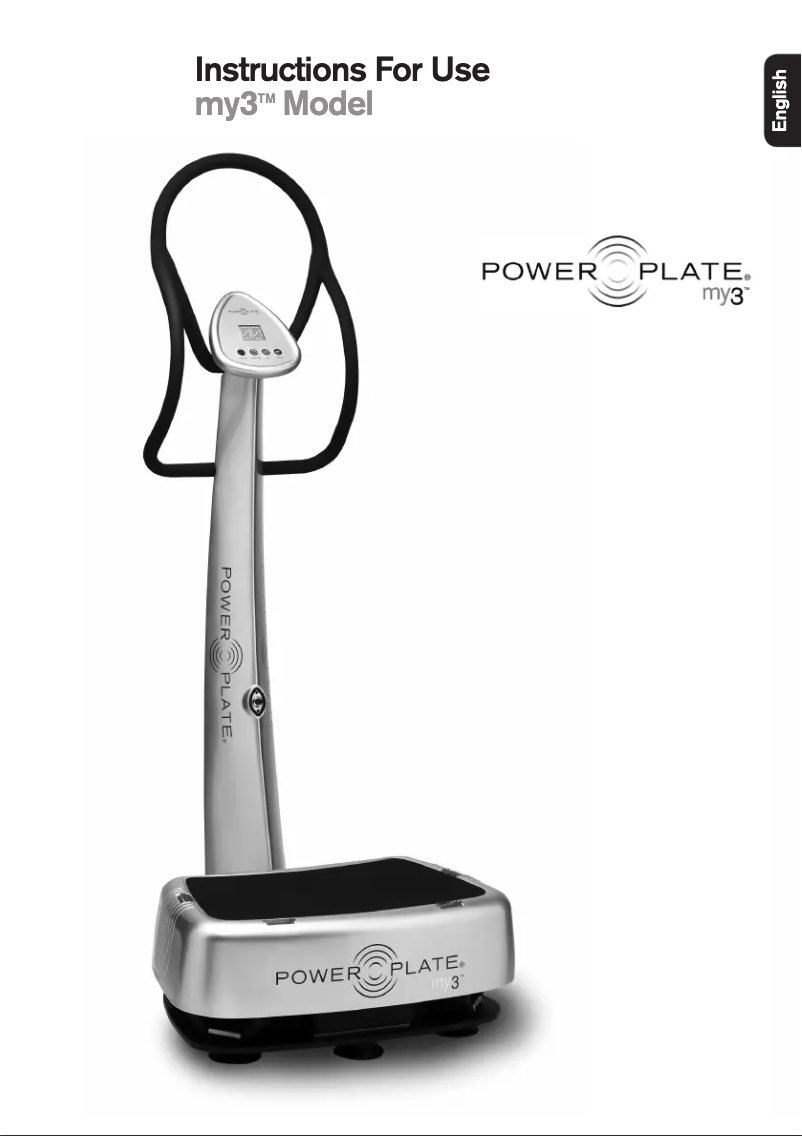 Page n°1 - Manuel utilisateur Power Plate My3