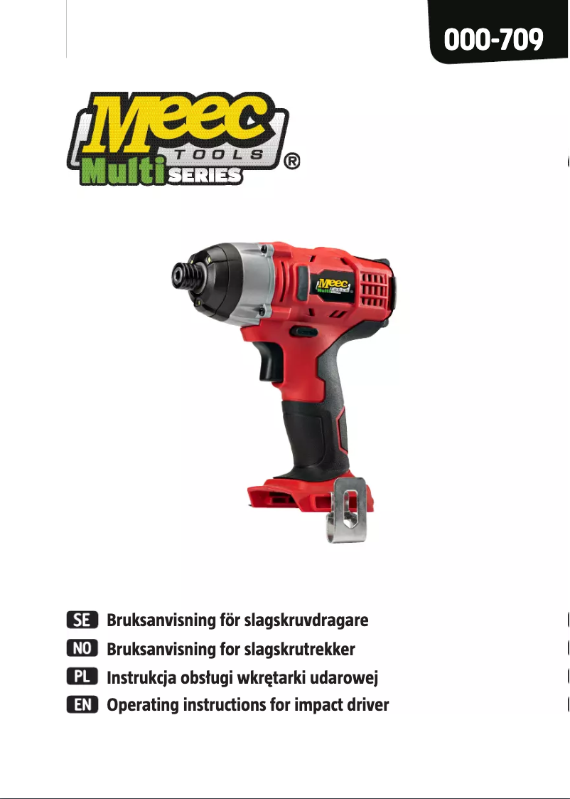 Page n°1 - Manuel utilisateur Meec Tools 000-709