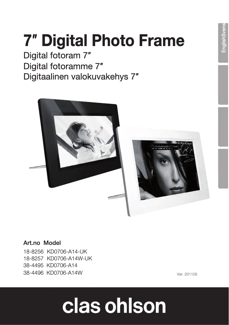 Page 1 de la notice Manuel utilisateur Clas Ohlson KD0706-A14