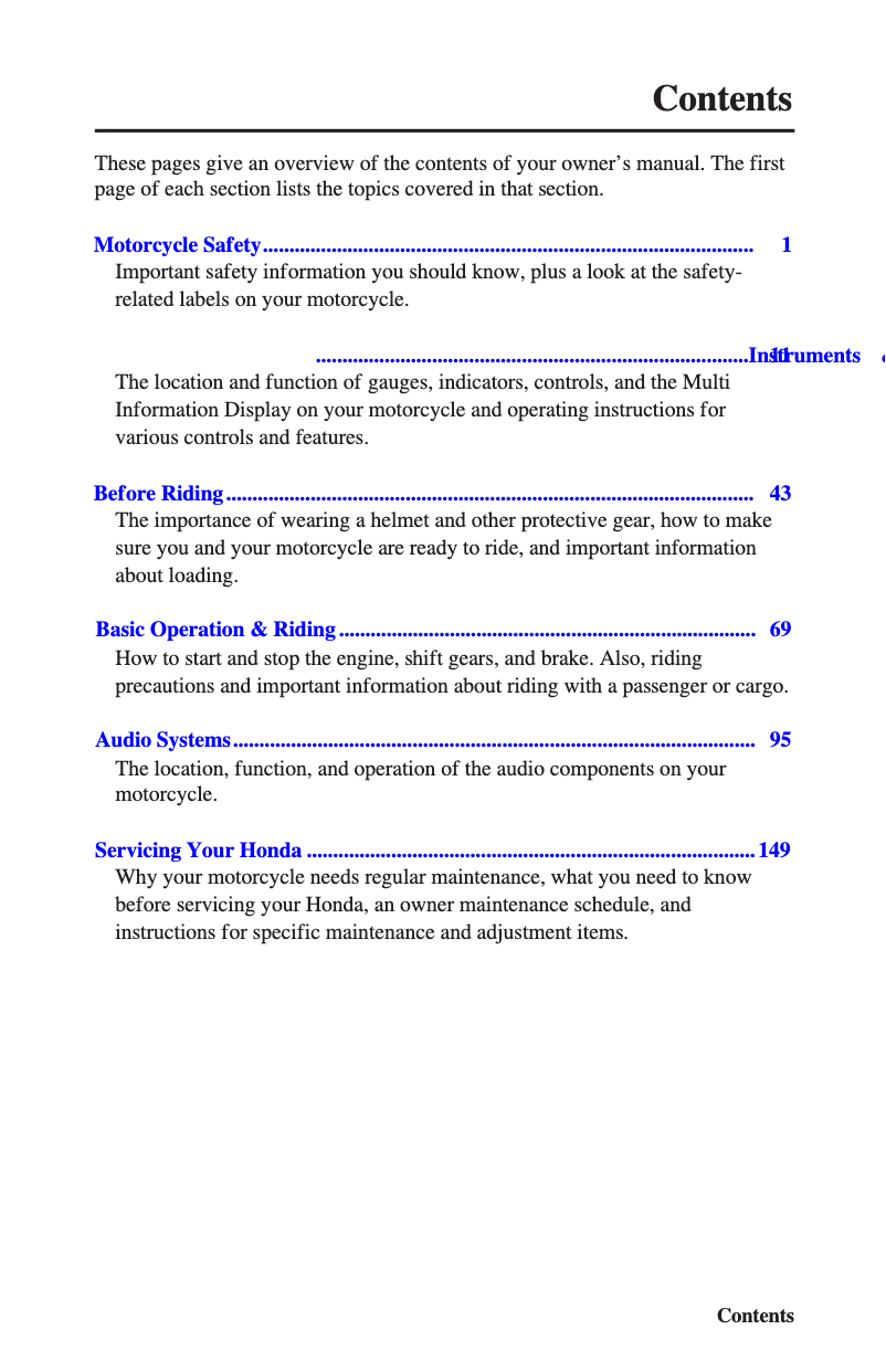 Página 1 del manual Manual de usuario Honda Gold Wing GL1800 (2012)