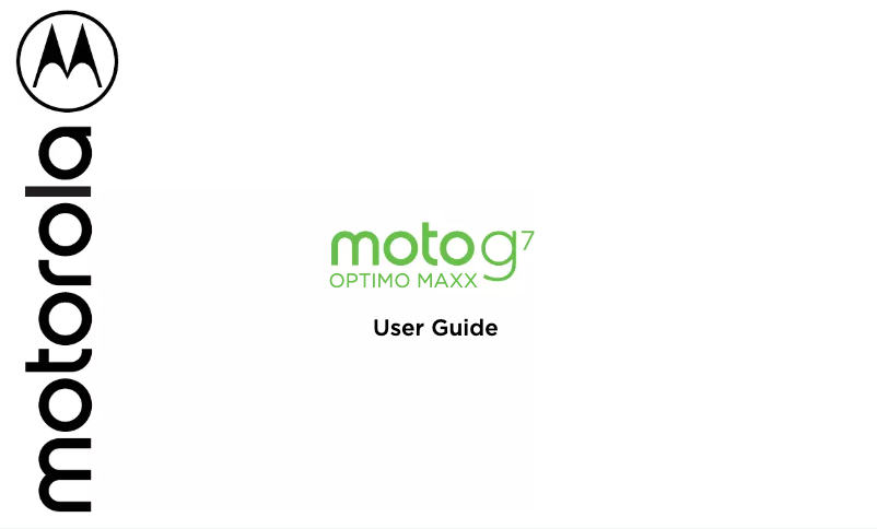 Image de la première page du manuel de l'appareil Moto G7 Optimo Maxx