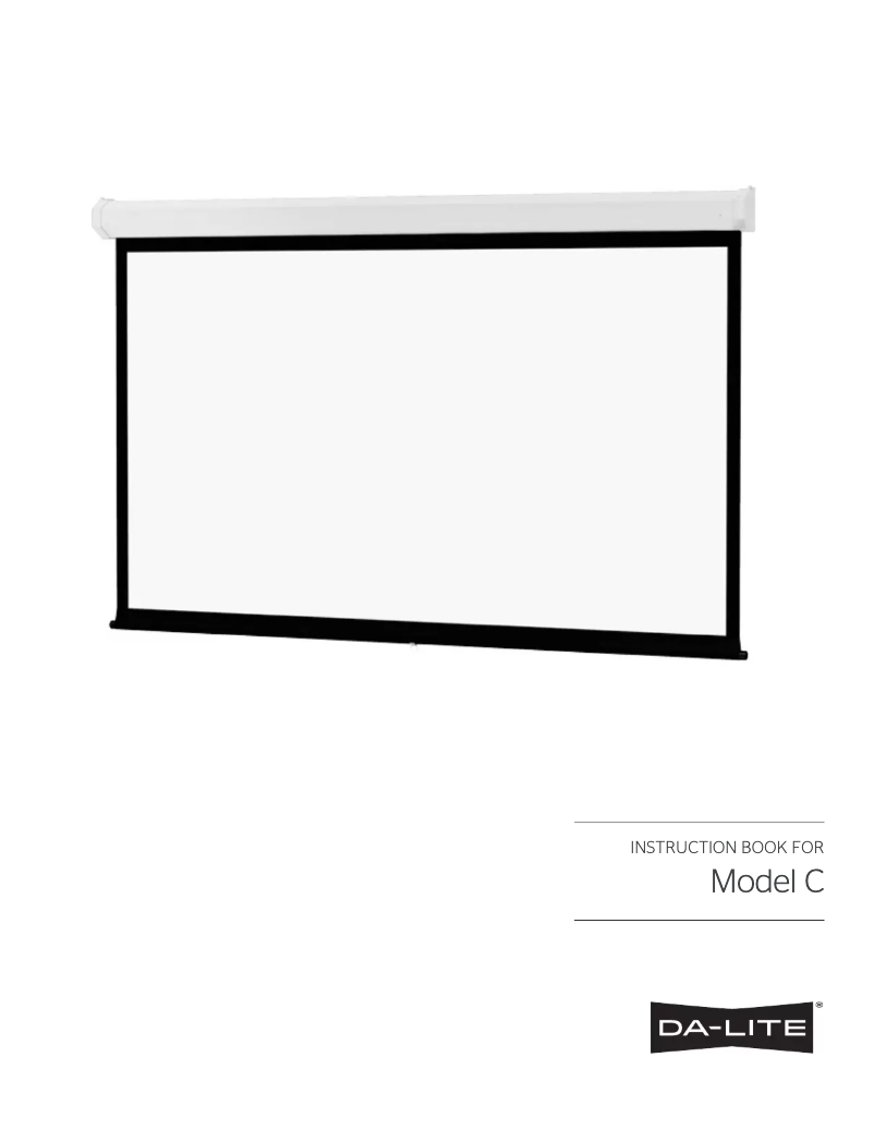 Page n°1 - Manuel utilisateur Da-Lite Model C 83401