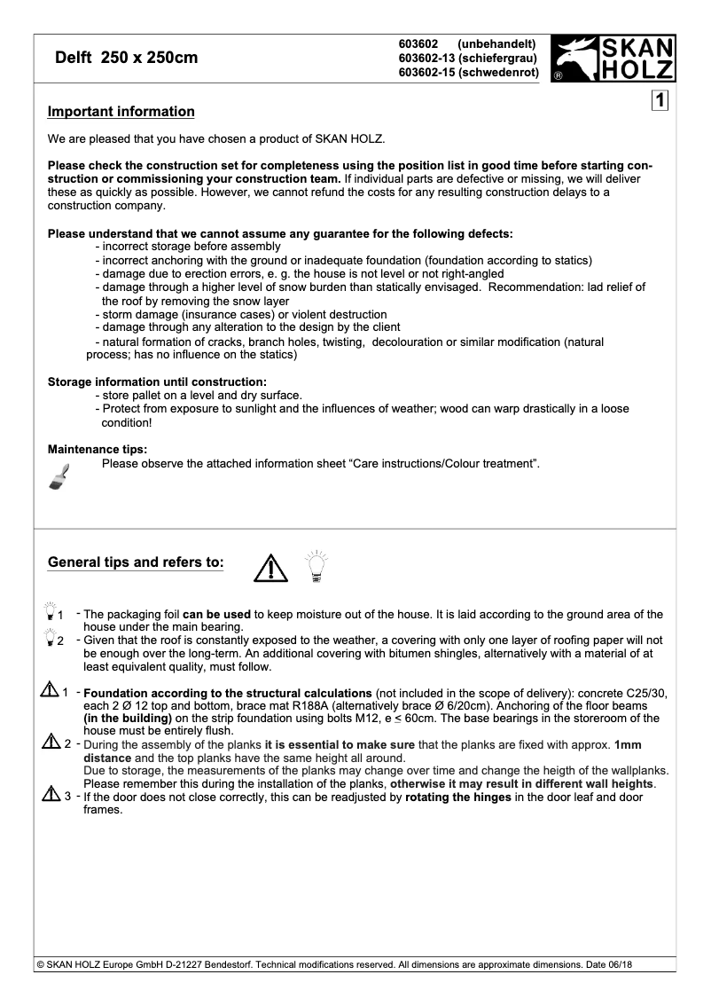 Imagen de la primera página del manual del dispositivo Delft
