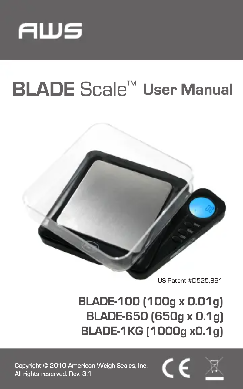 Page n°1 - Manuel utilisateur AWS Blade BL-650