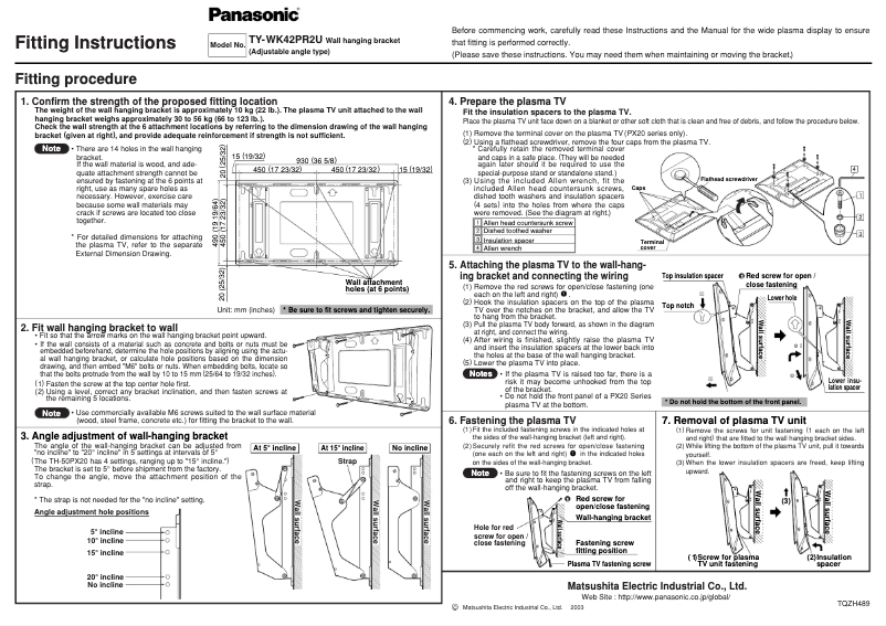 Página 1 del manual Manual de usuario Panasonic TY-WK42PR2