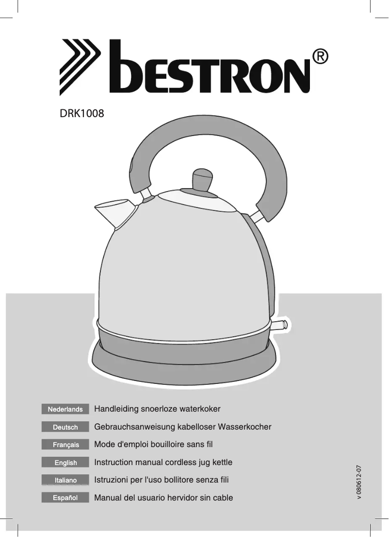 Page 1 de la notice Manuel utilisateur Bestron DRK1008