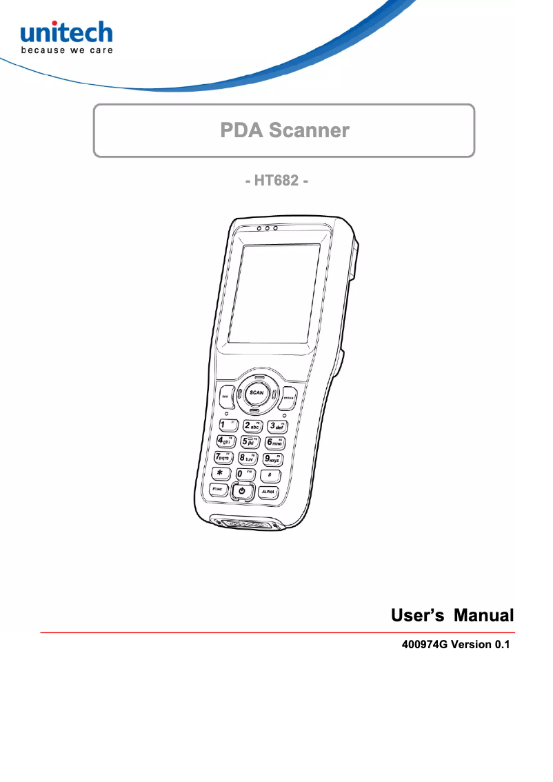 Page 1 de la notice Manuel utilisateur Unitech HT682