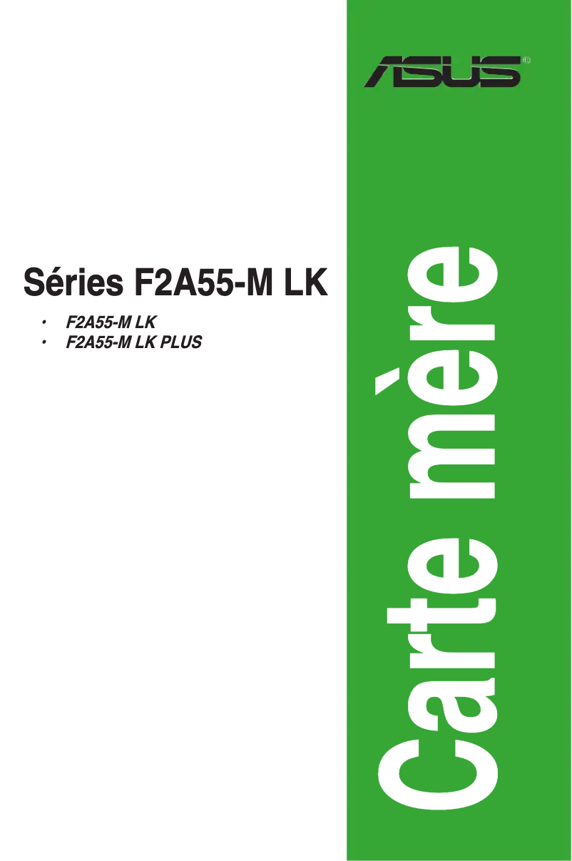 Page 1 de la notice Manuel utilisateur Asus F2A55-M LK