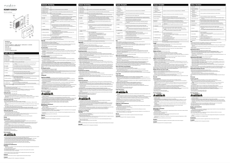 Page 1 de la notice Manuel utilisateur Nedis RDWR1000GY