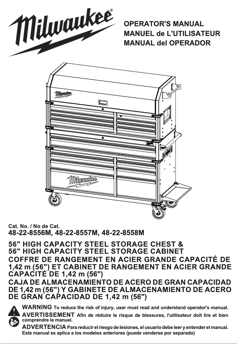 Page 1 de la notice Manuel utilisateur Milwaukee 48-22-8557