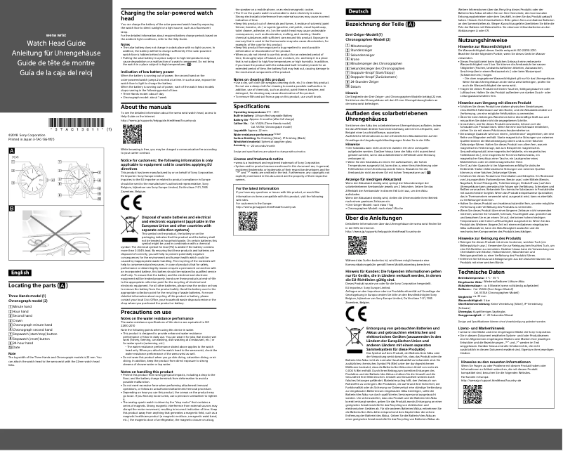 Page 1 de la notice Manuel utilisateur Sony WNW-HTS01B