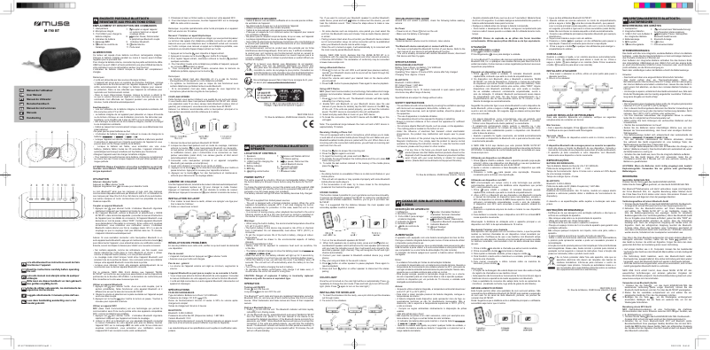 Page n°1 - Manuel utilisateur Muse M-790 BT
