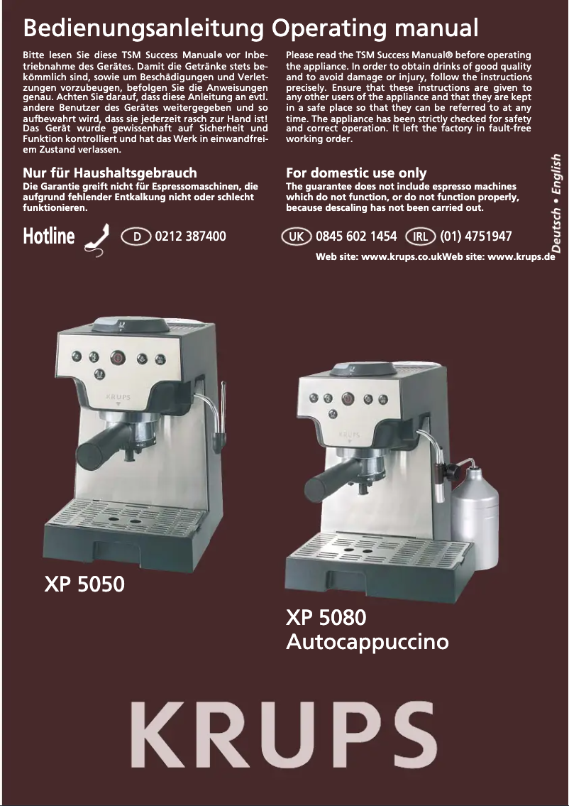 Image de la première page du manuel de l'appareil XP5050