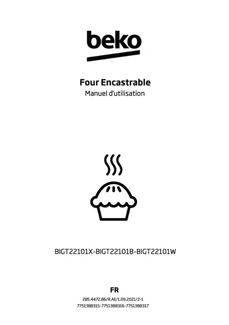 Page 1 de la notice Manuel utilisateur Beko BIGT22101W