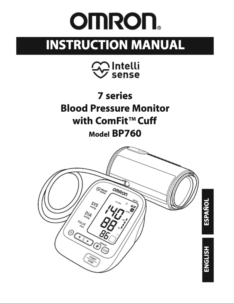Página 1 del manual Manual de usuario Omron BP760