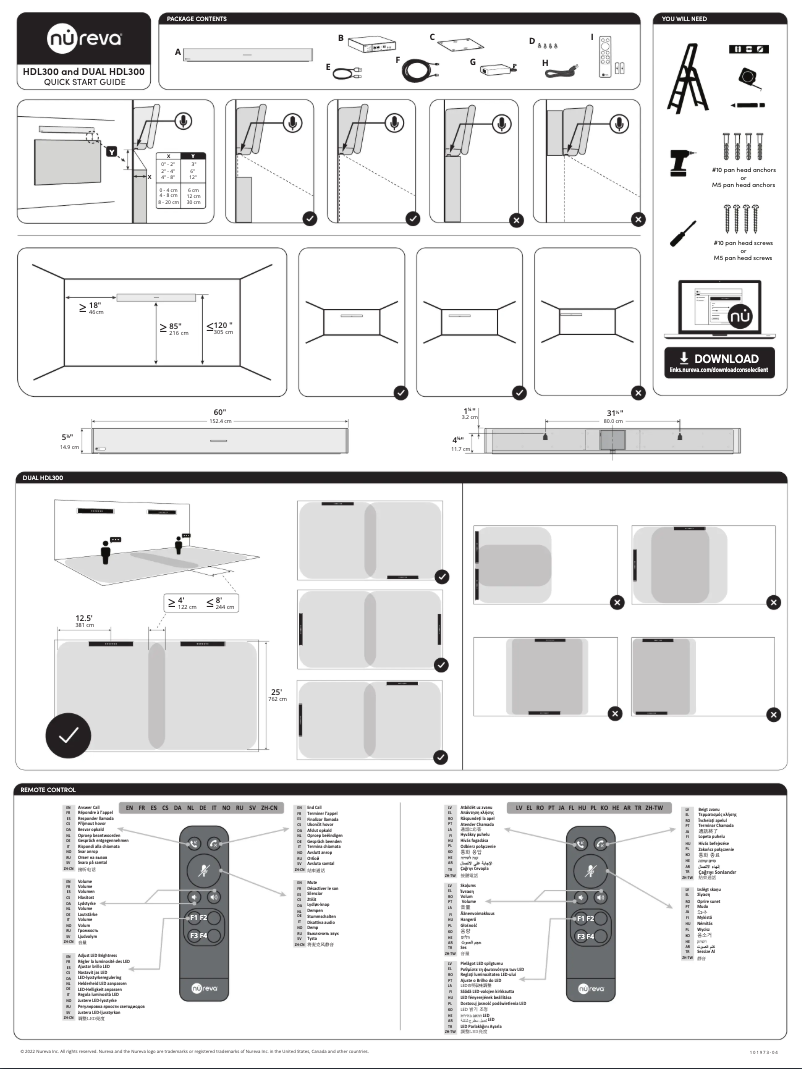 Page 1 de la notice Manuel utilisateur Nureva HDL300