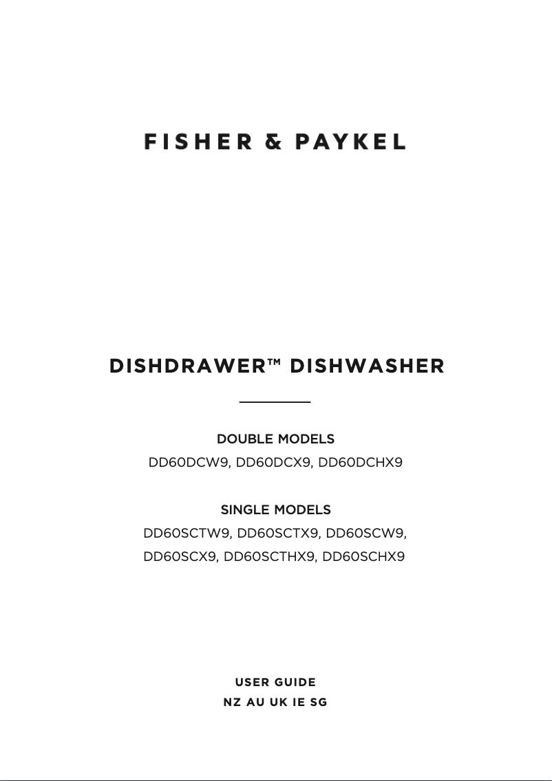 Page 1 de la notice Manuel utilisateur Fisher & Paykel DD60SCHX9