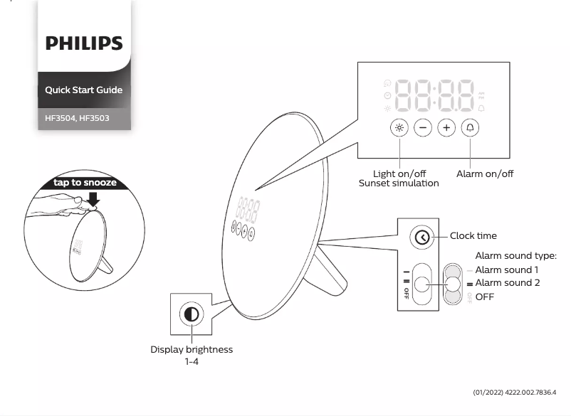 Página 1 del manual Manual de usuario Philips Wake-up Light HF3504