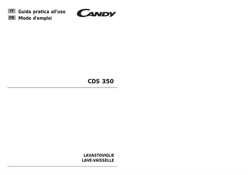 Page 1 de la notice Manuel utilisateur Candy CDS350NDUEDI