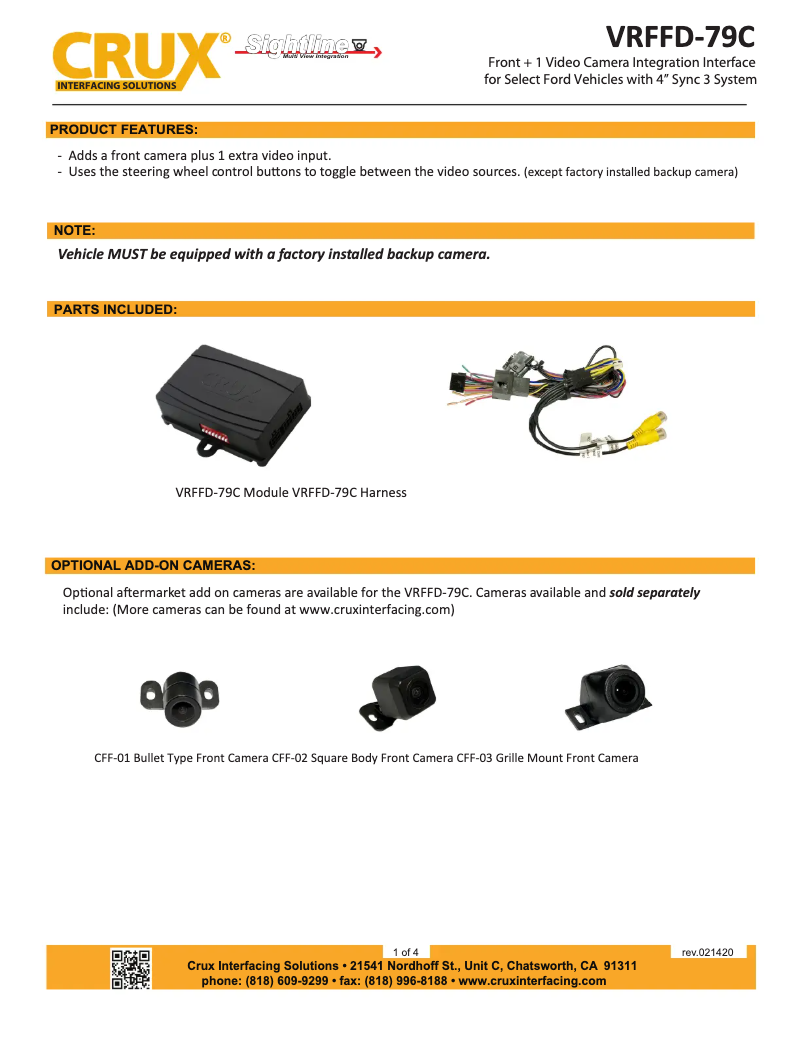 Página 1 del manual Manual de usuario CRUX VRFFD-79C