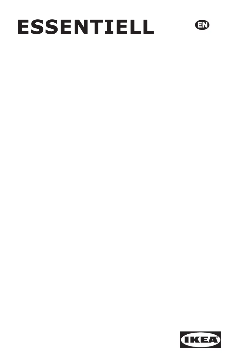 Image de la première page du manuel de l'appareil ESSENTIELL 905.222.84