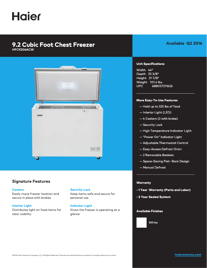 Image de la première page du manuel de l'appareil HFC9204ACW