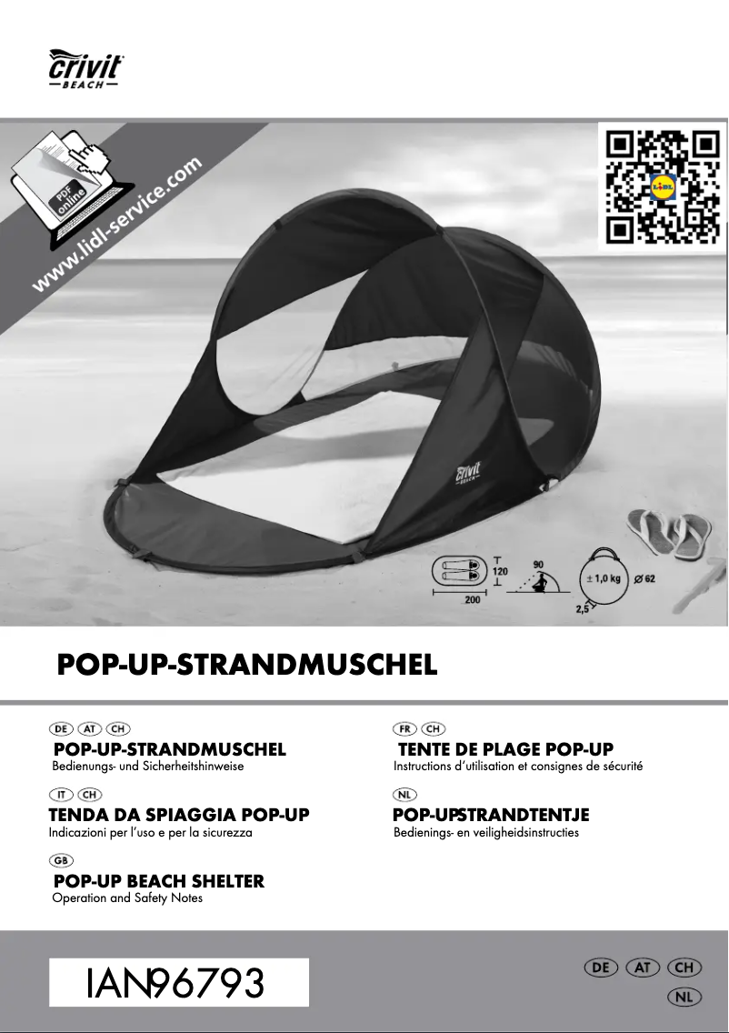 Page n°1 - Manuel utilisateur Crivit IAN 96793