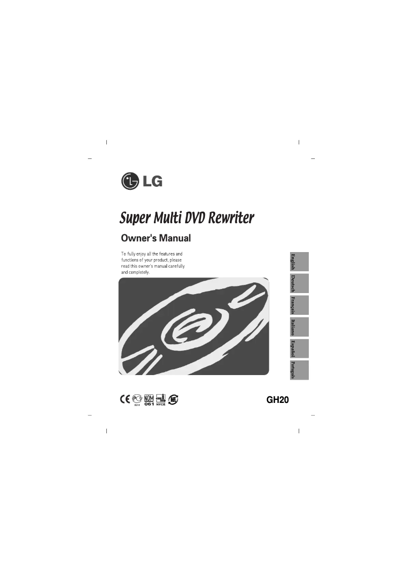 Page n°1 - Manuel utilisateur LG GH20LS15