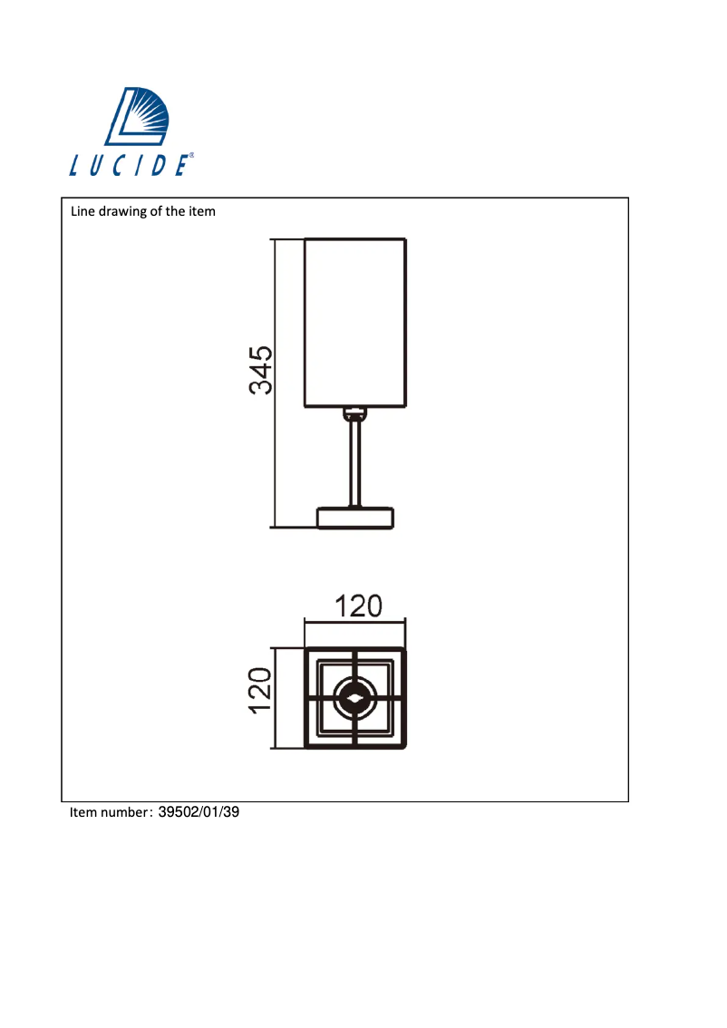 Page 1 de la notice Manuel utilisateur Lucide Duna 39502/01/39