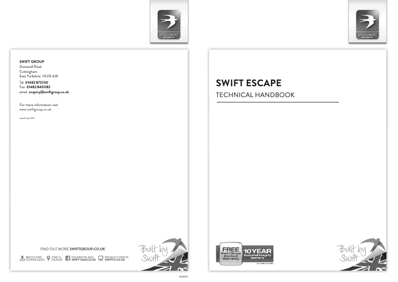 Página 1 del manual Manual de usuario Swift Escape (2016)