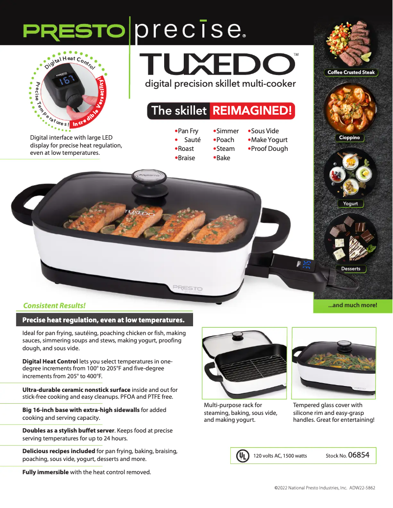 Image de la première page du manuel de l'appareil Tuxedo 06854