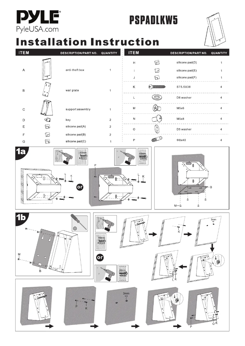 Image de la première page du manuel de l'appareil PSPADLKW5