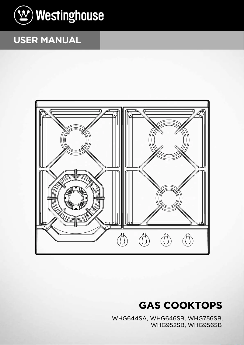 Page n°1 - Manuel utilisateur Westinghouse WHG756SB