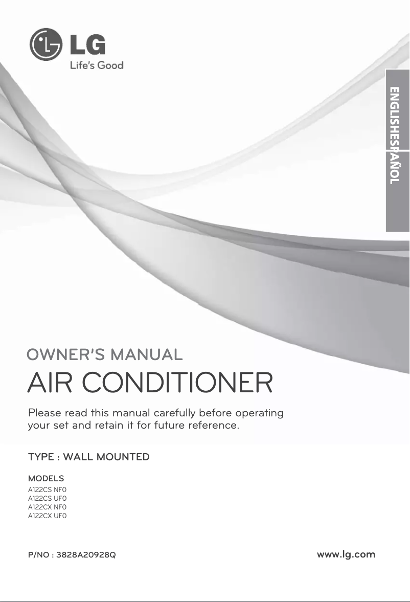 Page 1 de la notice Manuel utilisateur LG A122CS