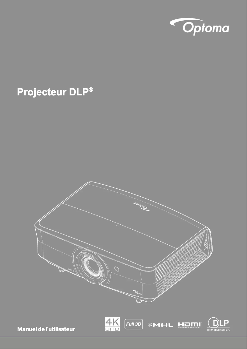 Page n°1 - Manuel utilisateur Optoma ZK507-W