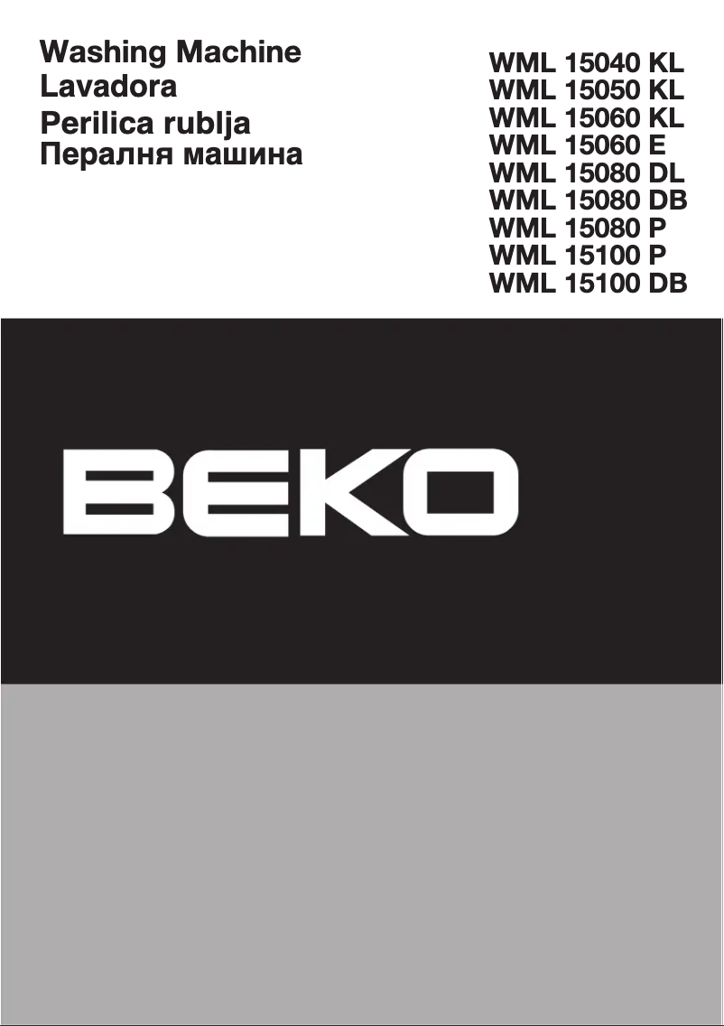 Page 1 de la notice Manuel utilisateur Beko WML 15080 DB