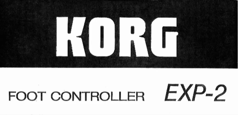 Page n°1 - Manuel utilisateur Korg EXP-2