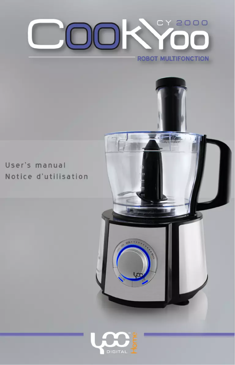 Page 1 de la notice Manuel utilisateur YooDigital CookYoo 2000