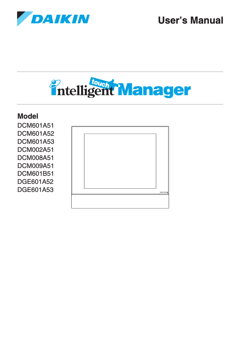 Page 1 de la notice Manuel utilisateur Daikin DCM601A52