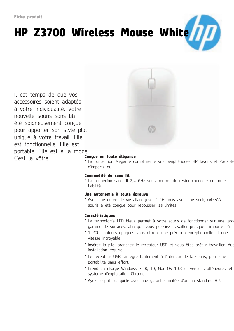 Image de la première page du manuel de l'appareil Z3700