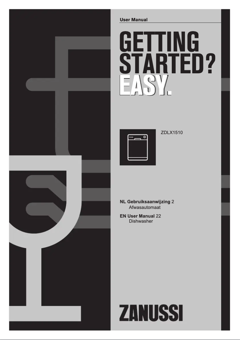 Page 1 de la notice Manuel utilisateur Zanussi ZDLX1510