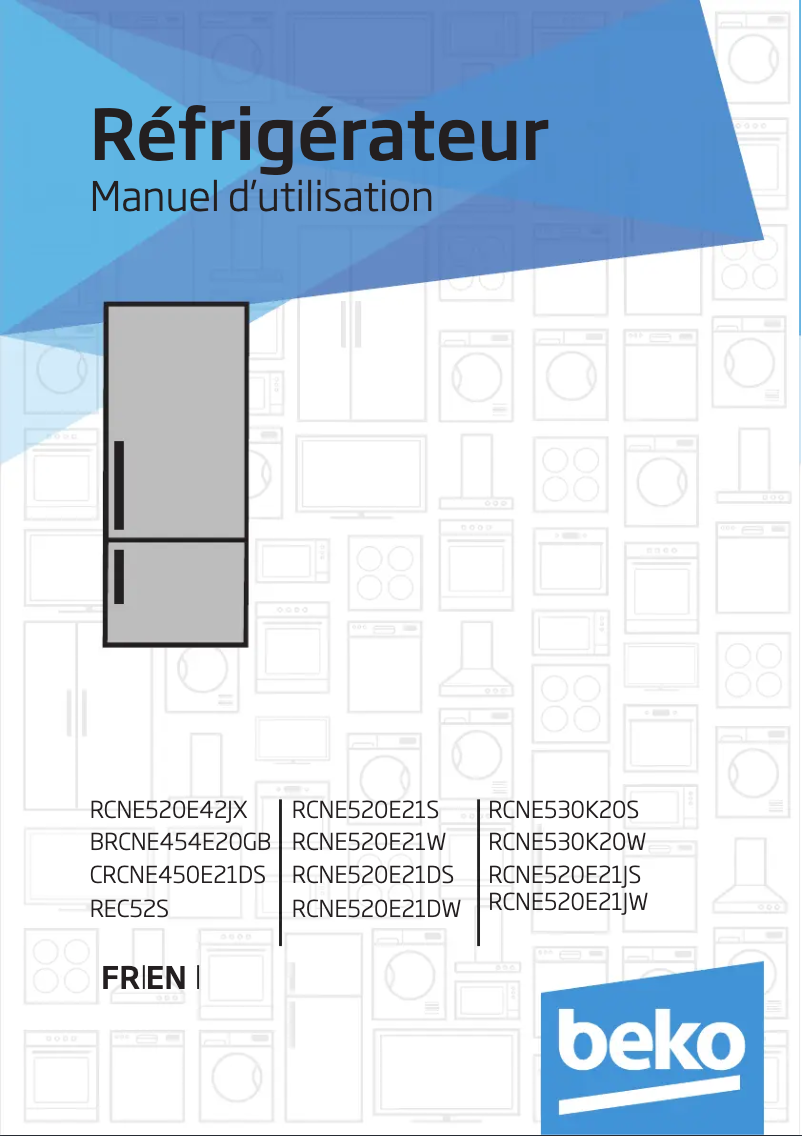 Page 1 de la notice Manuel utilisateur Beko REC52S