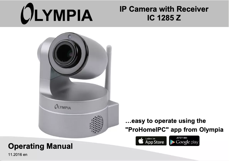 Page n°1 - Manuel utilisateur Olympia IC 1285 Z