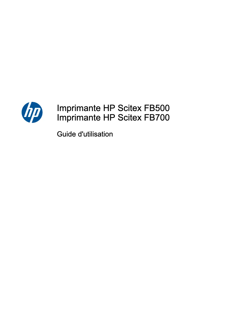 Image de la première page du manuel de l'appareil Scitex FB700