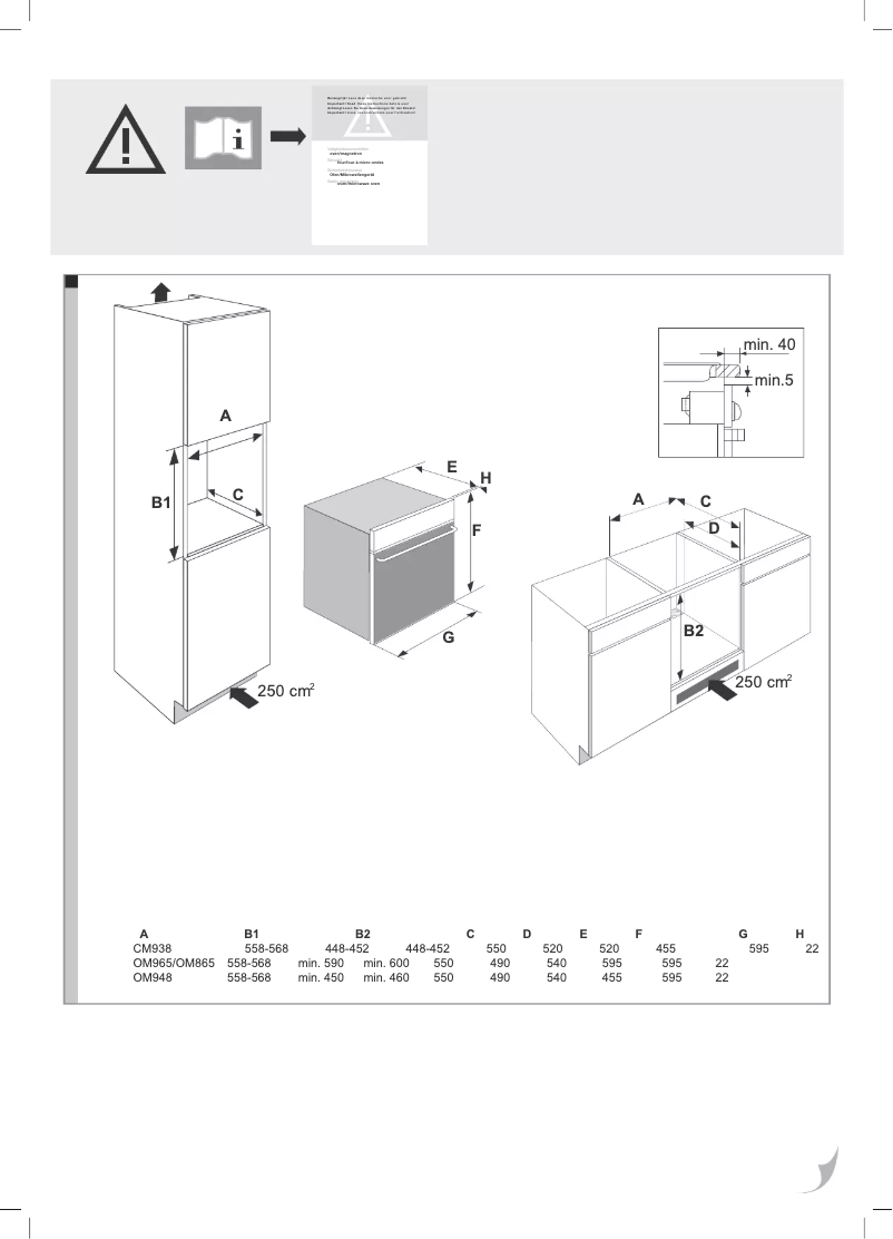 Page 1 de la notice Guide d'installation Etna OM270ZT